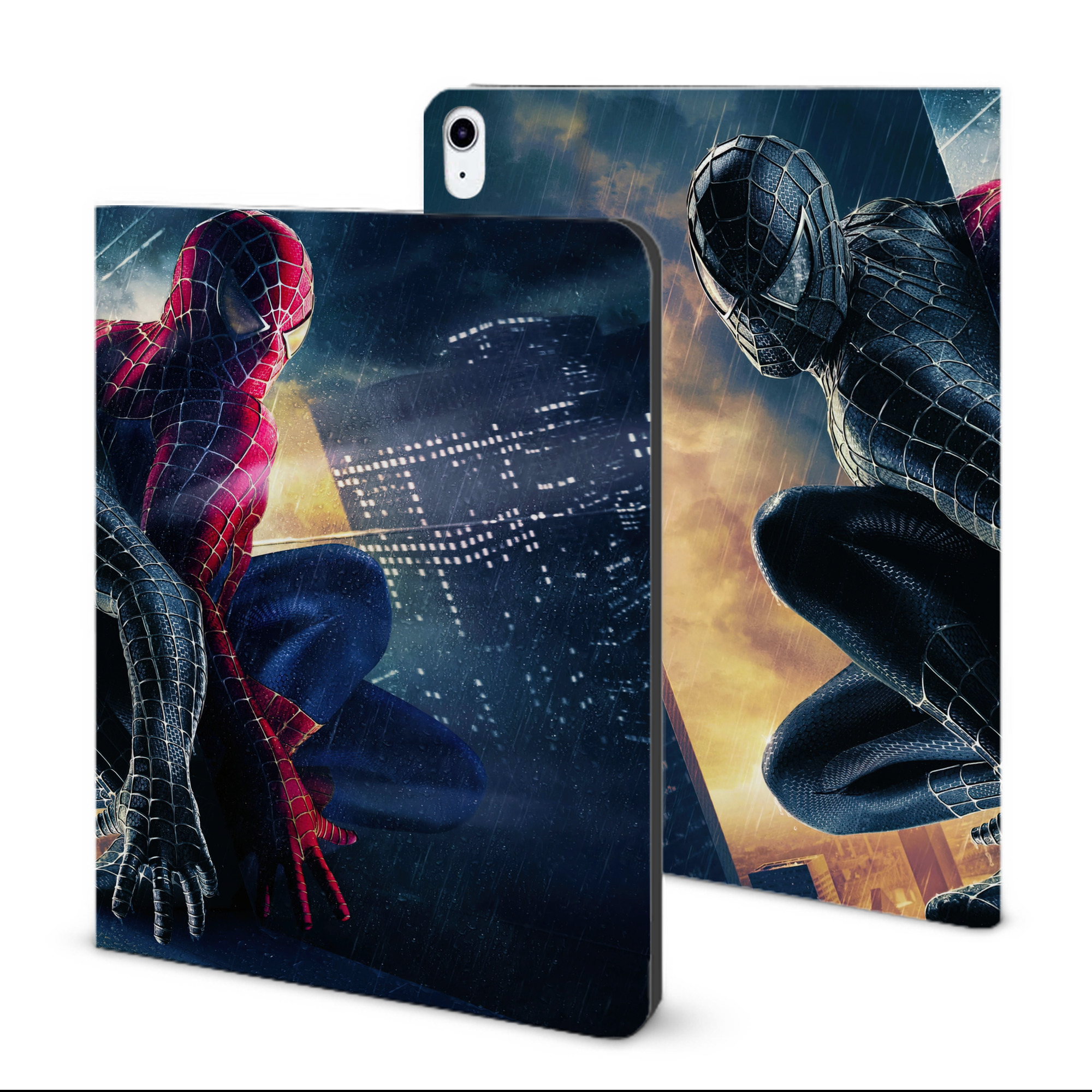 （画像用） Spider Man スパイダーマン IPad ケース ブック型 PUレザー TPU 耐衝撃 軽量 薄型 ペン収納なし 全面保護 IPad 各モデル対応